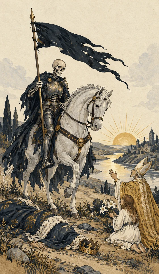 Death — MystLume original, RWS-inspired illustration
