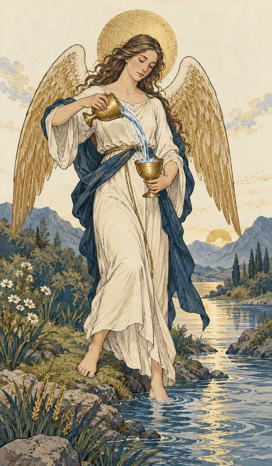 Temperance — MystLume original, RWS-inspired illustration