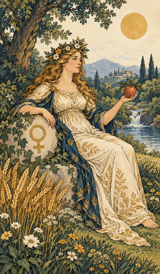 The Empress — MystLume original, RWS-inspired illustration