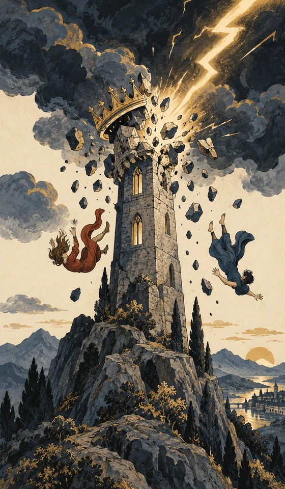The Tower — MystLume original, RWS-inspired illustration